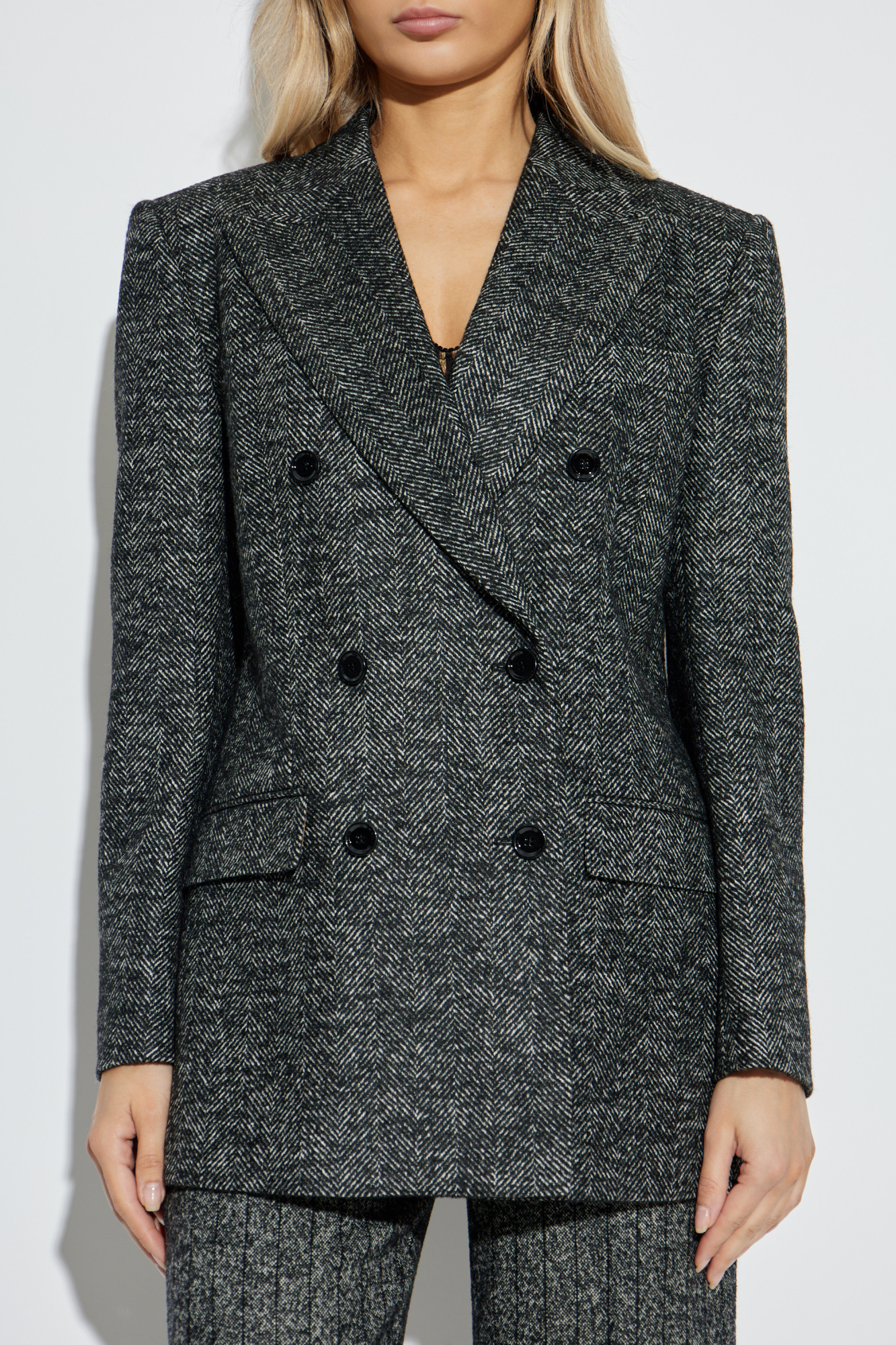 Grey Herringbone blazer Dolce & Gabbana - Vitkac AS